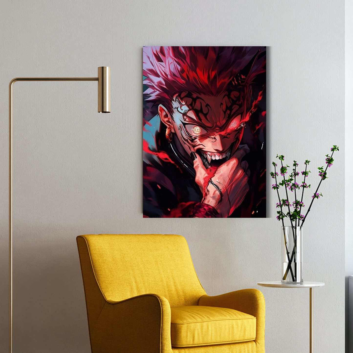 Sukuna Metal Poster | Jujutsu Kaisen (11.7 X 15.7 inches)